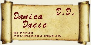 Danica Dačić vizit kartica